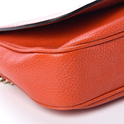 Gucci Pebbled Calfskin Medium Soho Flap Crossbody Sun Orange 10 of 12