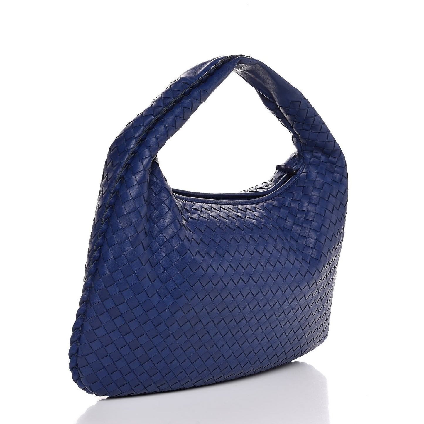 Nappa Intrecciato Medium Veneta Hobo Sapphire