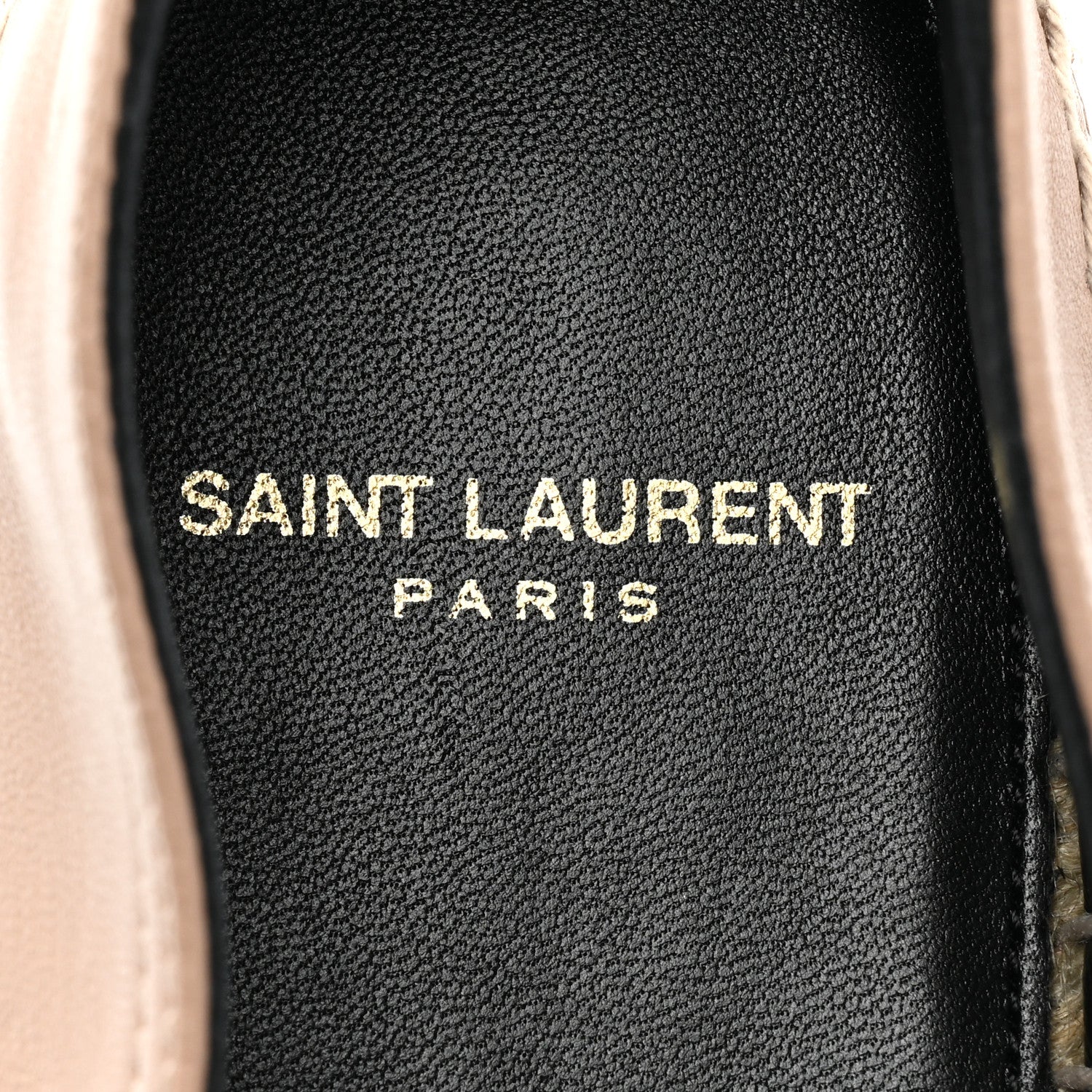 Saint Laurent Lambskin Monogram Espadrilles 39 Nude 7 of 10