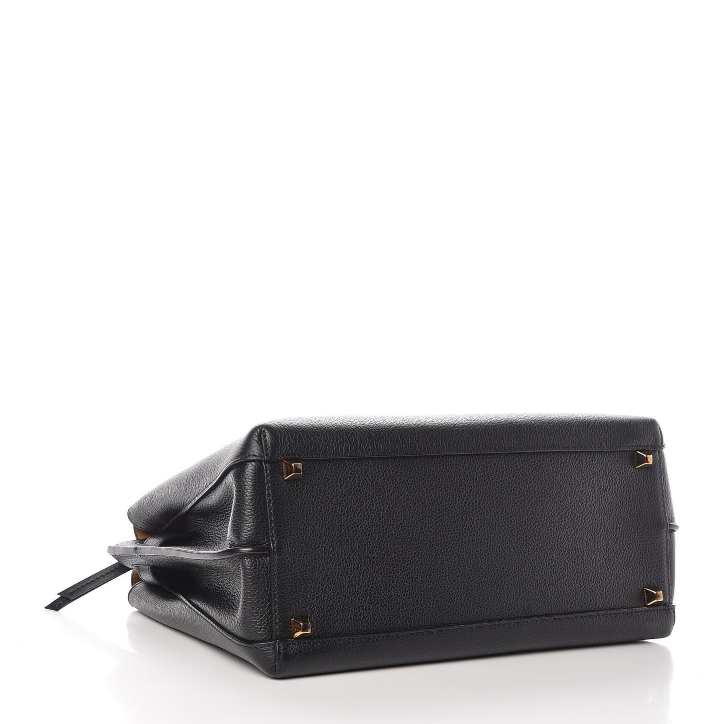 Grained Calfskin Medium Milla Tote Black