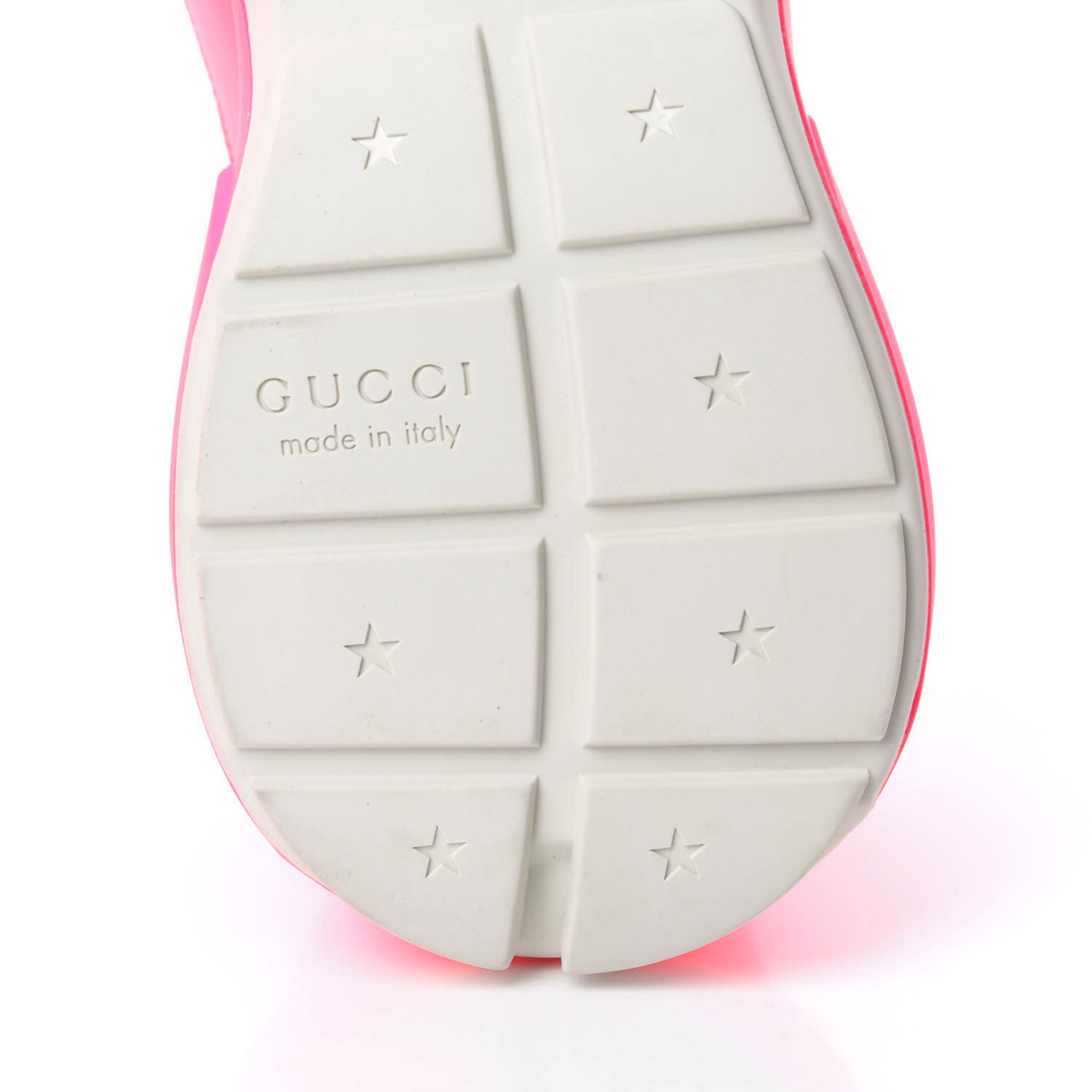 Gucci Calfskin Mens Rhyton Sneakers 10 Fuxia Fluo 8 of 9