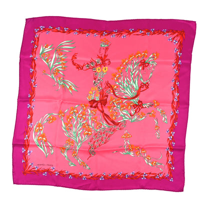 Hermes Silk Cheval Fleuri Scarf 90 1 of 4