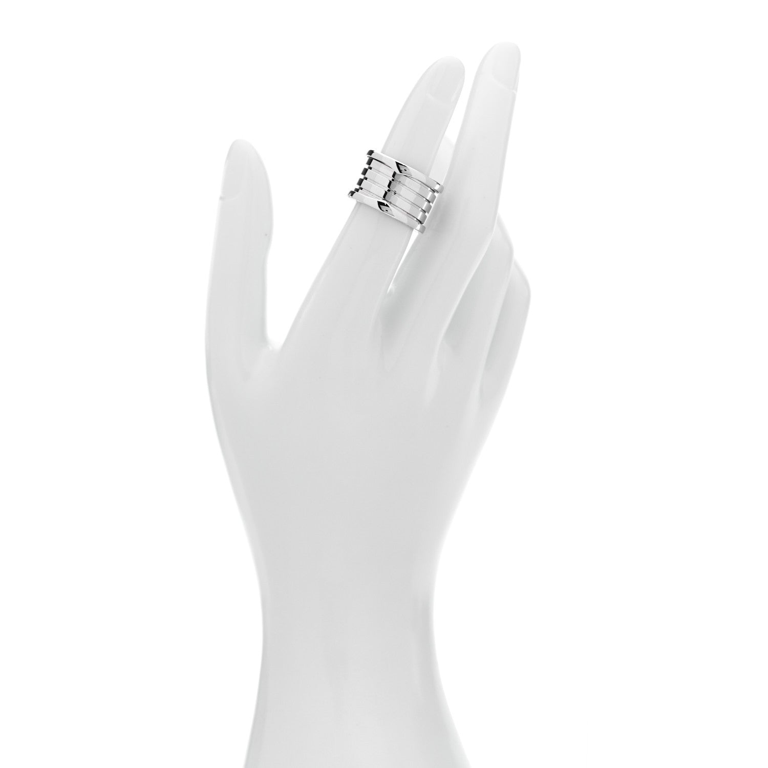 Bulgari 18K White Gold B.Zero1 Four-Band Ring 51 5.75 2 of 8