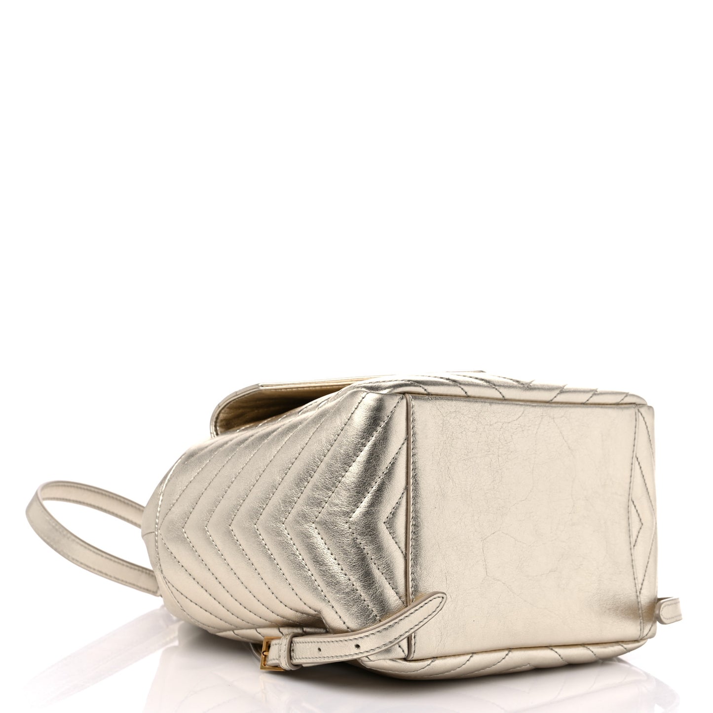 Lambskin Matelasse Monogram Joe Backpack Pale Gold
