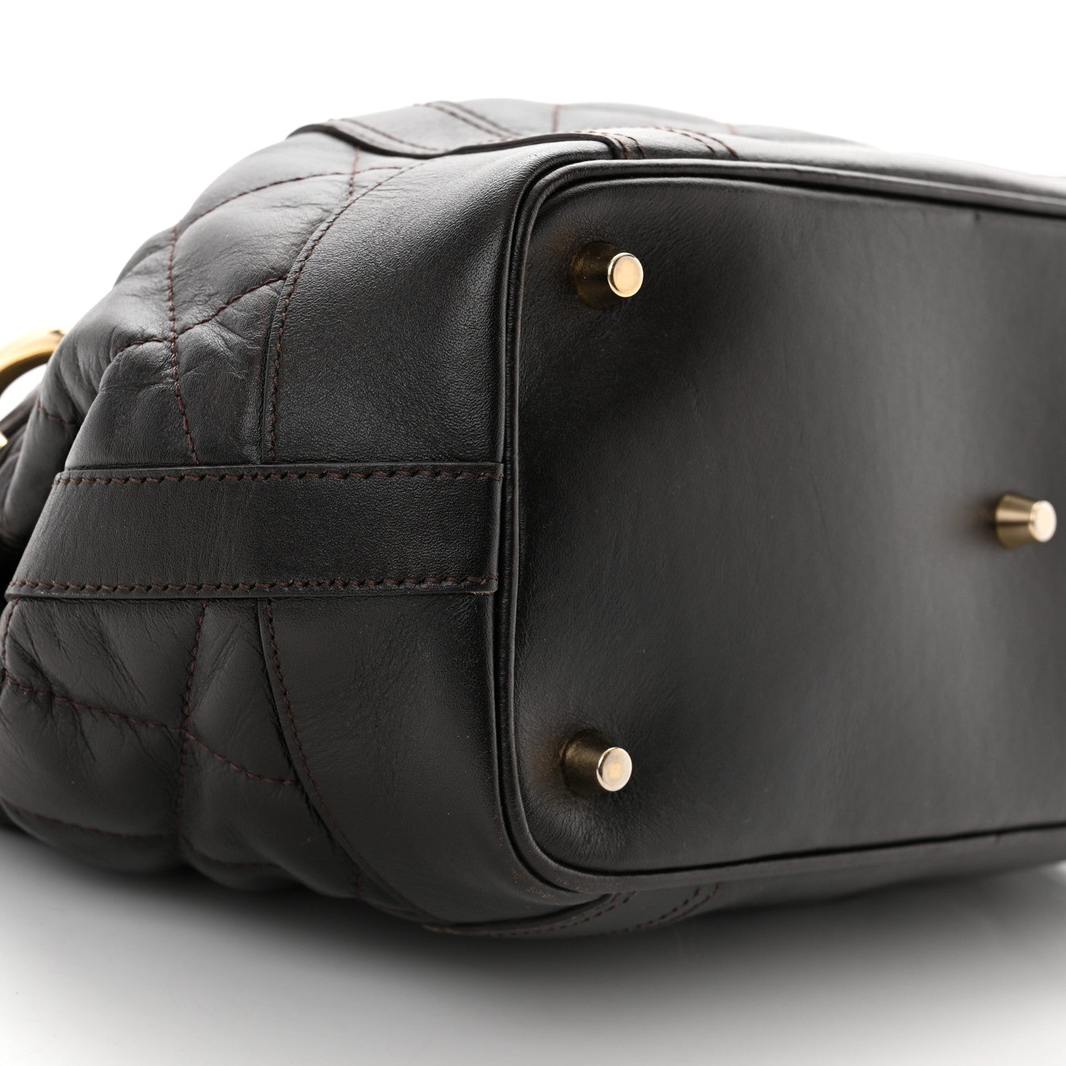 Burberry Calfskin Quilted Baby Beaton Dark Brown 9 of 10