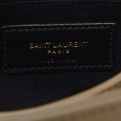 Saint Laurent Calfskin Y Quilted Monogram Toy Loulou Crossbody Bag Latte 9 of 12
