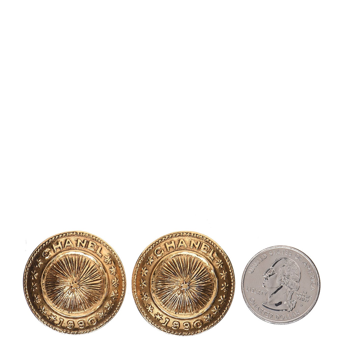 CC Clip On Earrings Gold