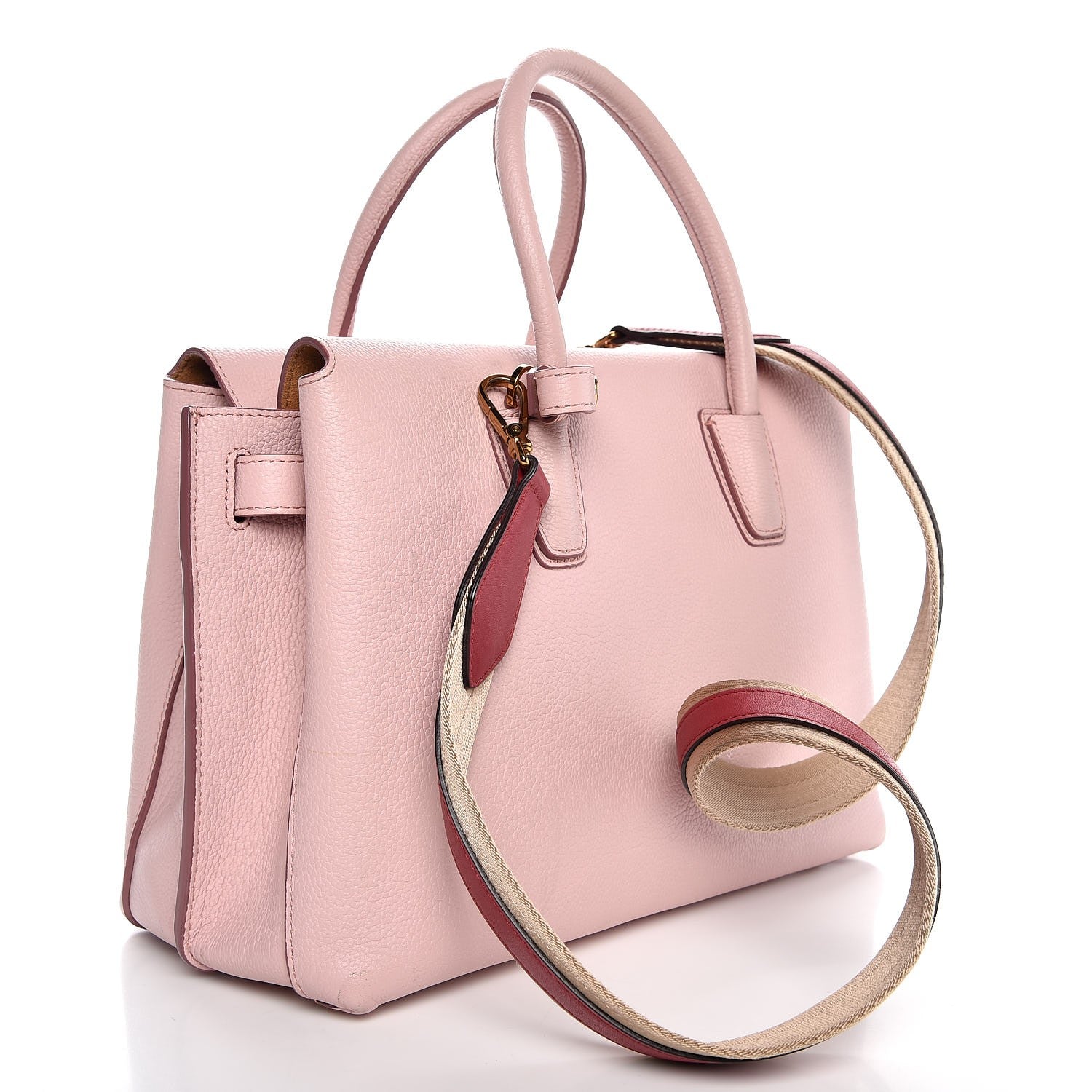 MCM Grained Calfskin Medium Milla Tote Pale Mauve 4 of 21