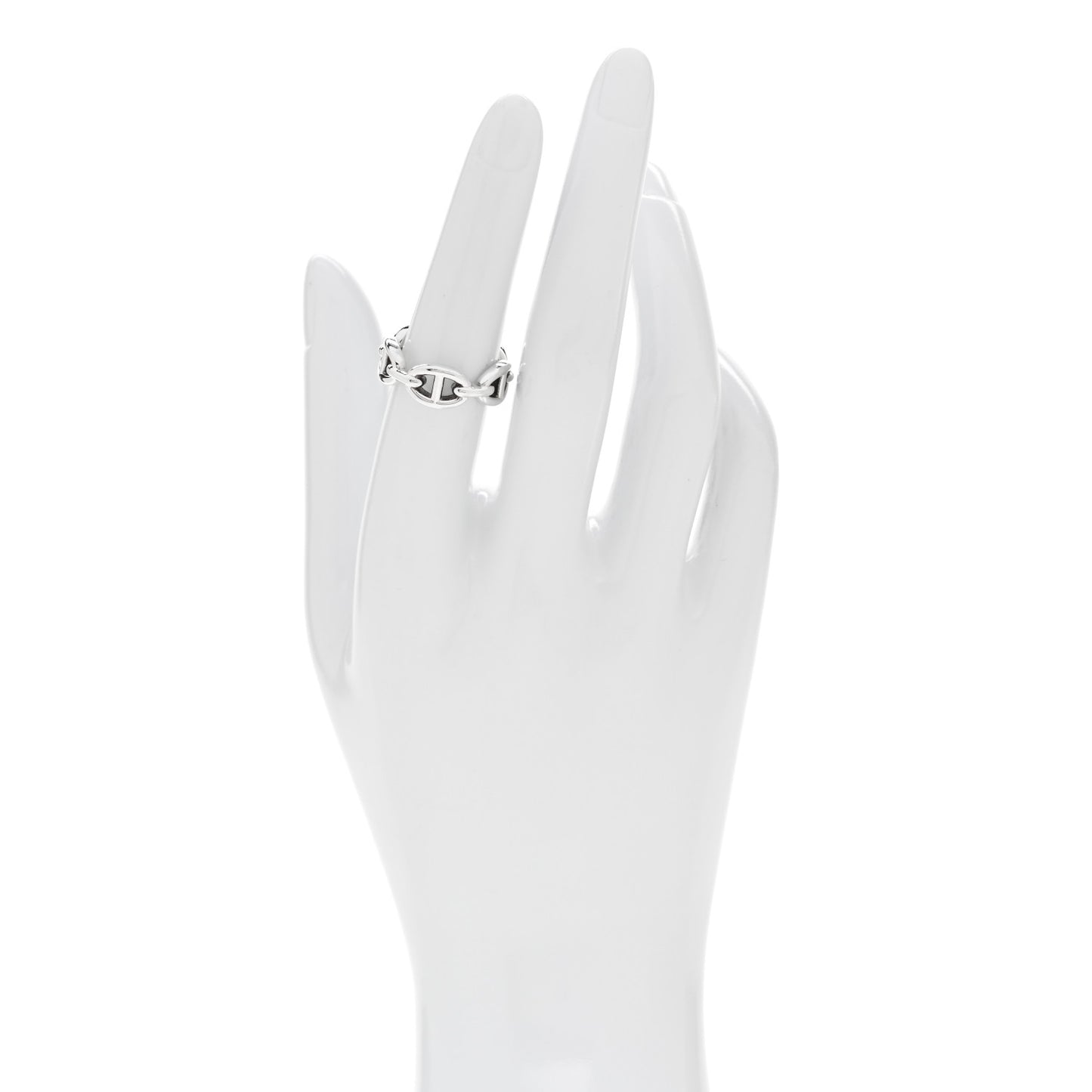 Sterling Silver PM Chaine d'Ancre Enchainee Band Ring 52 6