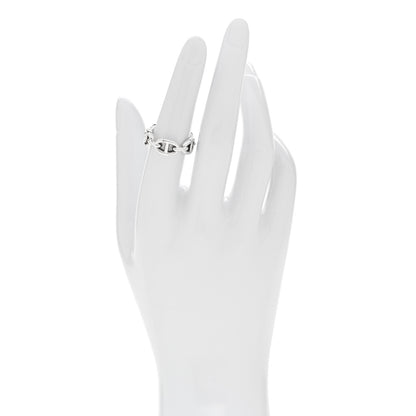 Hermes Sterling Silver PM Chaine d'Ancre Enchainee Band Ring 52 6 2 of 7
