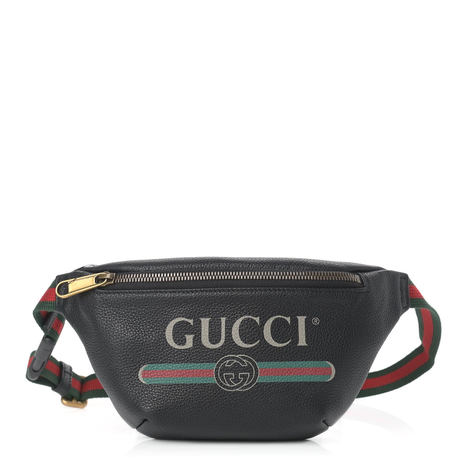 Gucci Grained Calfskin Small Logo Belt Bag Black 1 of 9