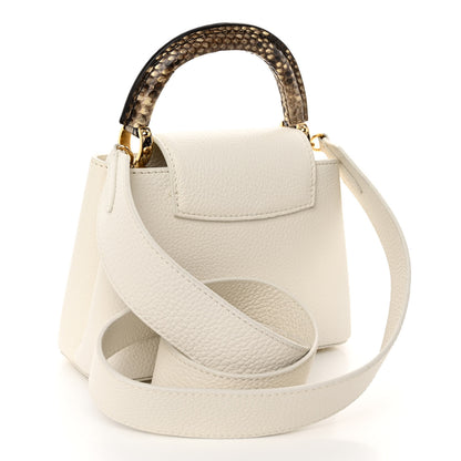 Louis Vuitton Taurillon Snakeskin Mini Capucines White 3 of 9
