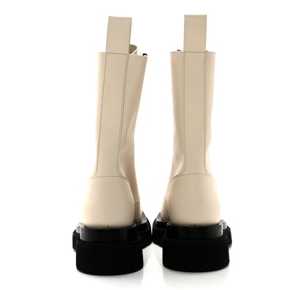 Bottega Veneta Calfskin The Lug Lace Up 55mm Boots 41 Sea Salt Black 5 of 13