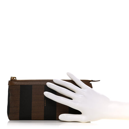Fendi Pequin Vitello Pouch Tobacco Foresta 2 of 13