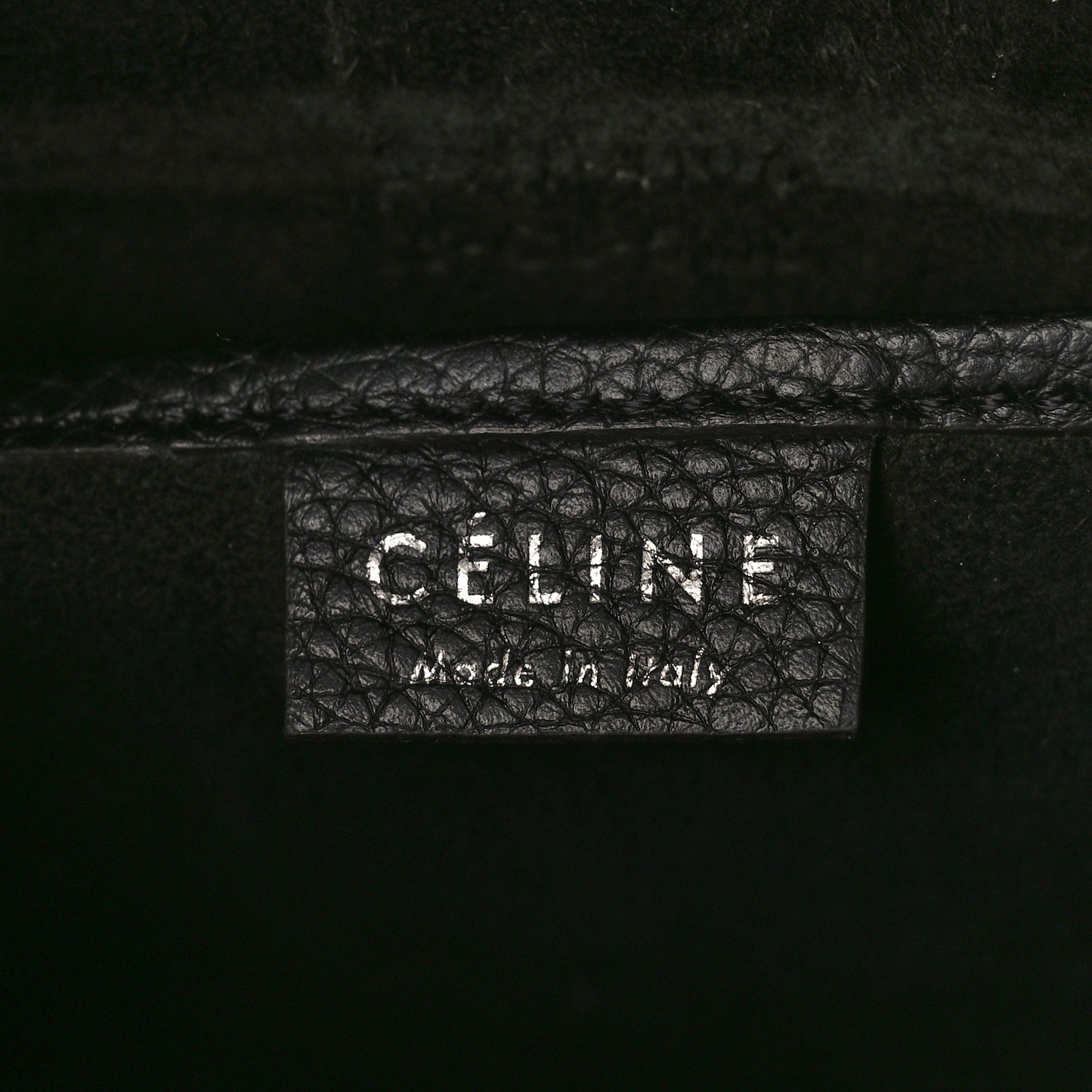 Drummed Calfskin Nano Luggage Black
