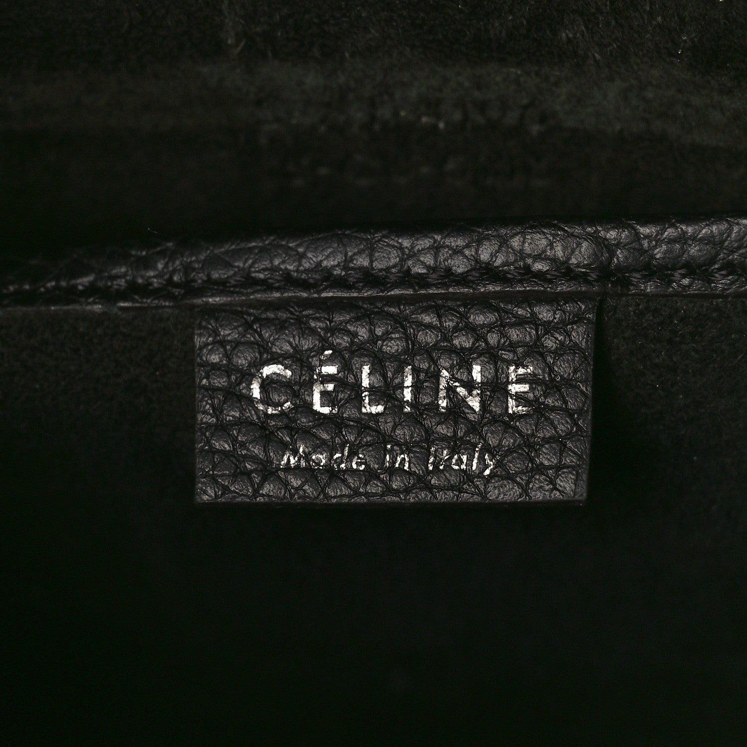 Celine Drummed Calfskin Nano Luggage Black 6 of 8