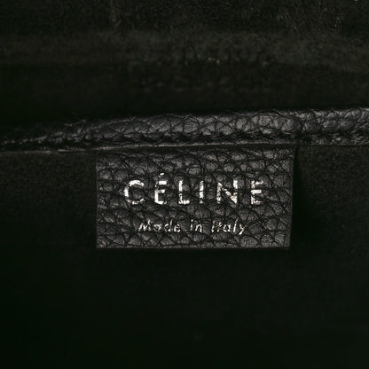 Celine Drummed Calfskin Nano Luggage Black 6 of 8