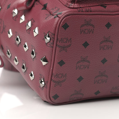 MCM Visetos Studded Medium Stark Backpack Scooter Red 9 of 12