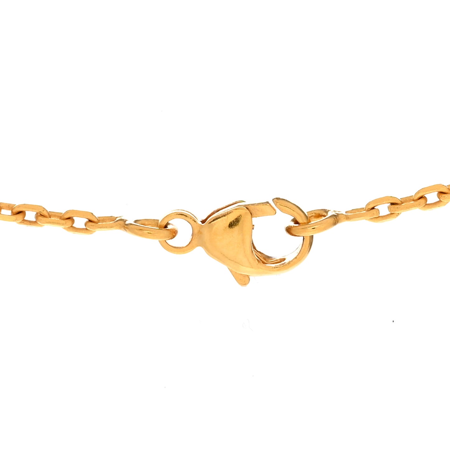 Lacquered Gold Pop H Pendant Necklace White