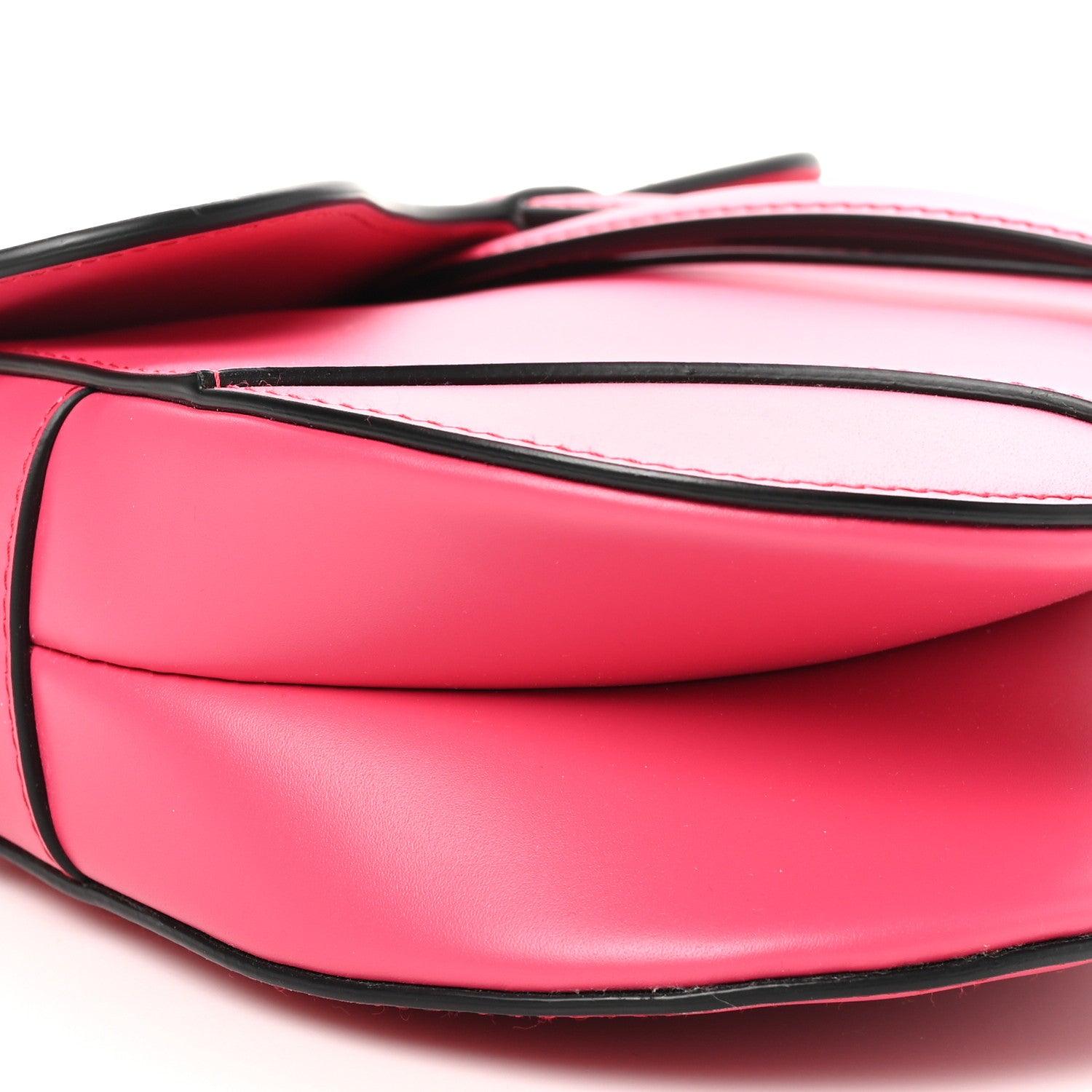 Christian Dior Smooth Calfskin Saddle Bag With Strap Fuchsia 9 of 10