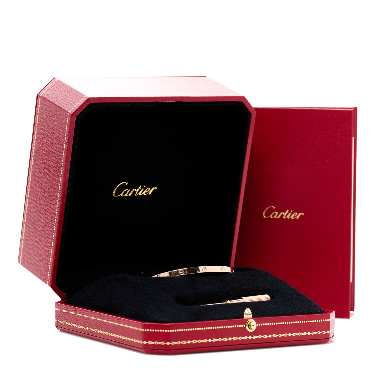 Cartier 18K Pink Gold 6 Diamond Small LOVE Bracelet 15 5 of 5