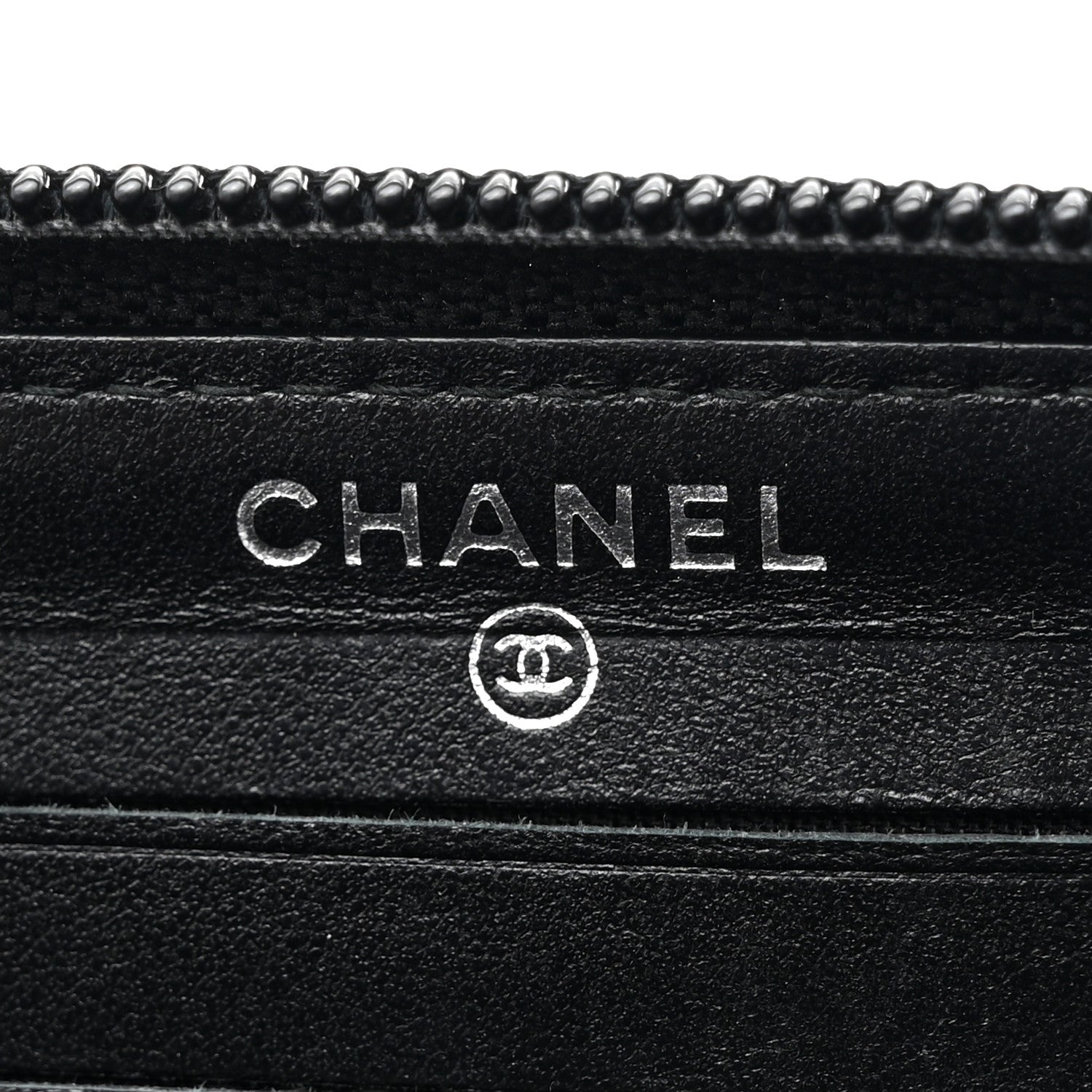 Chanel Caviar Quilted Small Boy Zip Around Wallet Black 7 of 9