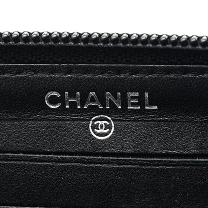 Chanel Caviar Quilted Small Boy Zip Around Wallet Black 7 of 9