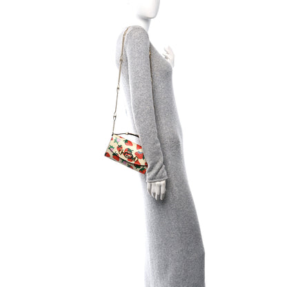 Gucci Calfskin Strawberry Print Mini Zumi Shoulder Bag Ivory Red 2 of 13