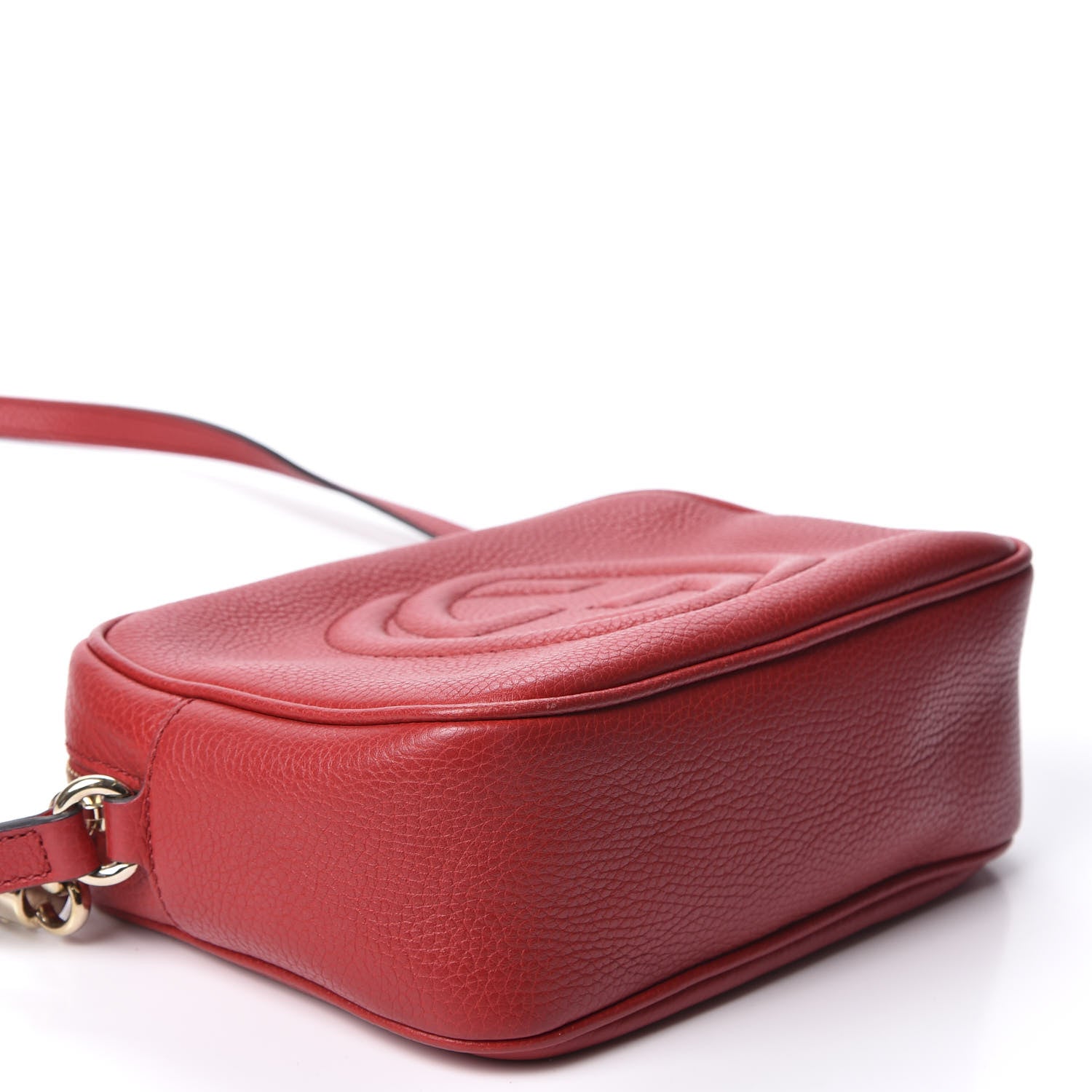 Gucci Pebbled Calfskin Small Soho Disco Bag Tabasco Red 3 of 11