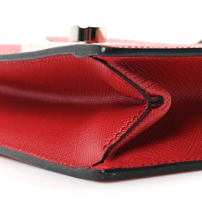 Prada Saffiano Lux Sound Shoulder Bag Fuoco Lacca 9 of 9