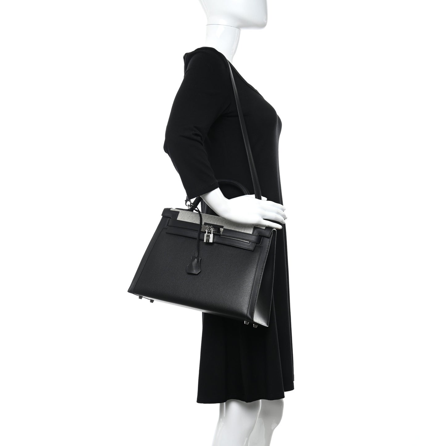 Berline Toile Swift Kelly Sellier 32 Black Ecru