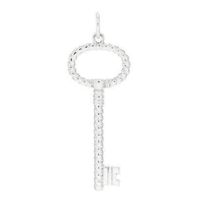 Tiffany Sterling Silver Twist Oval Key Pendant 1 of 4