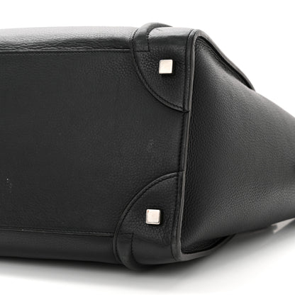 Celine Drummed Calfskin Mini Luggage Black 9 of 15