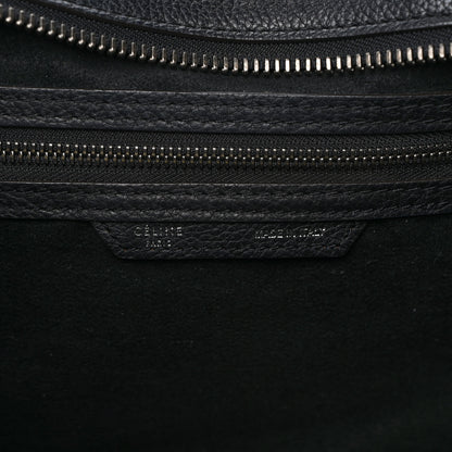 Celine Drummed Calfskin Shoulder Luggage Black 6 of 8