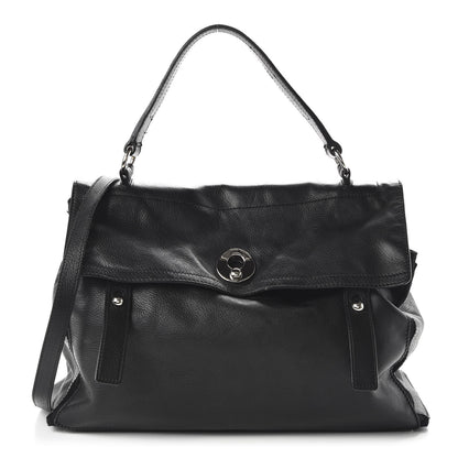 Saint Laurent Calfskin Canvas Large Muse Two Black 1 of 11