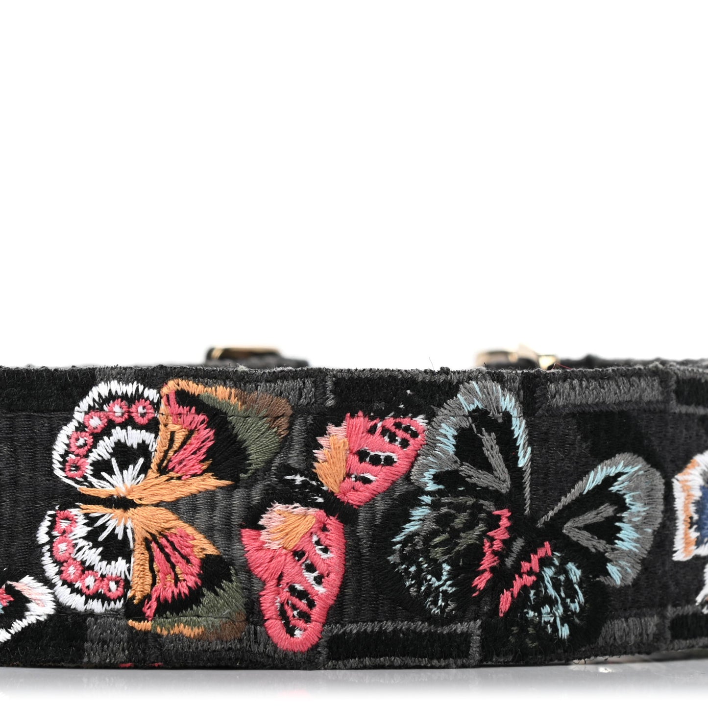 Canvas Camubutterfly Rockstud Guitar Strap Multicolor