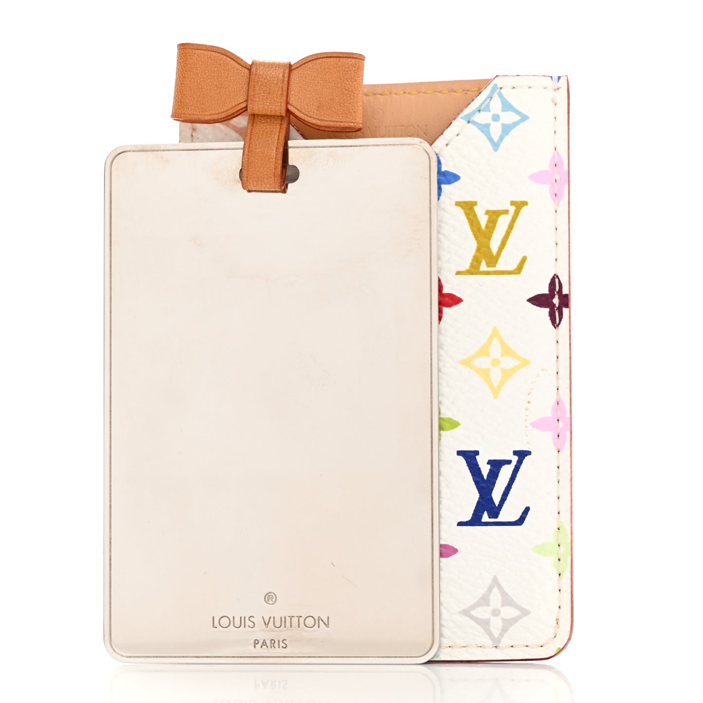 Monogram Multicolor Mirror and Case Pouch White