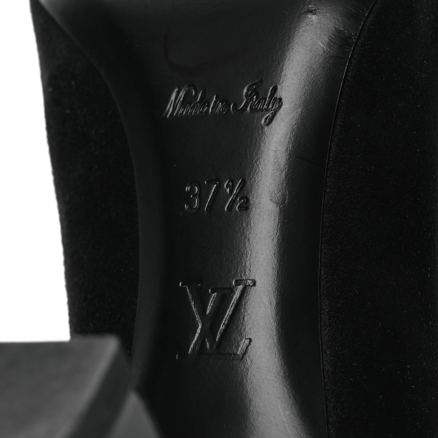 Louis Vuitton Suede Monogram Uniformes Cap Toe Chelsea 75mm Ankle Boots 37.5 Black 8 of 11