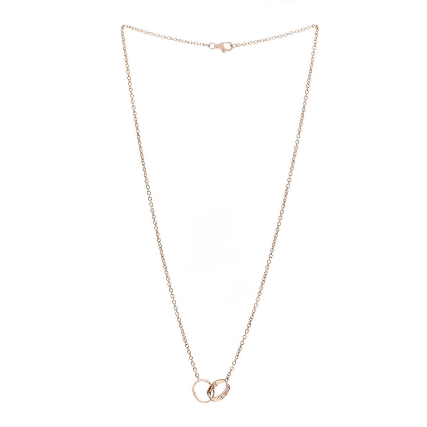 18K Pink Gold Interlocking LOVE Necklace