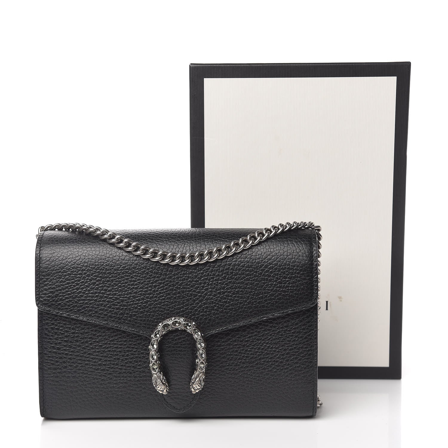 Gucci Calfskin Mini Dionysus Chain Wallet Black 15 of 15