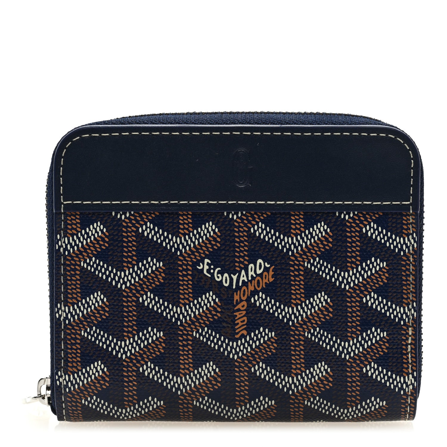 Goyard Goyardine Matignon PM Wallet Navy 1 of 7