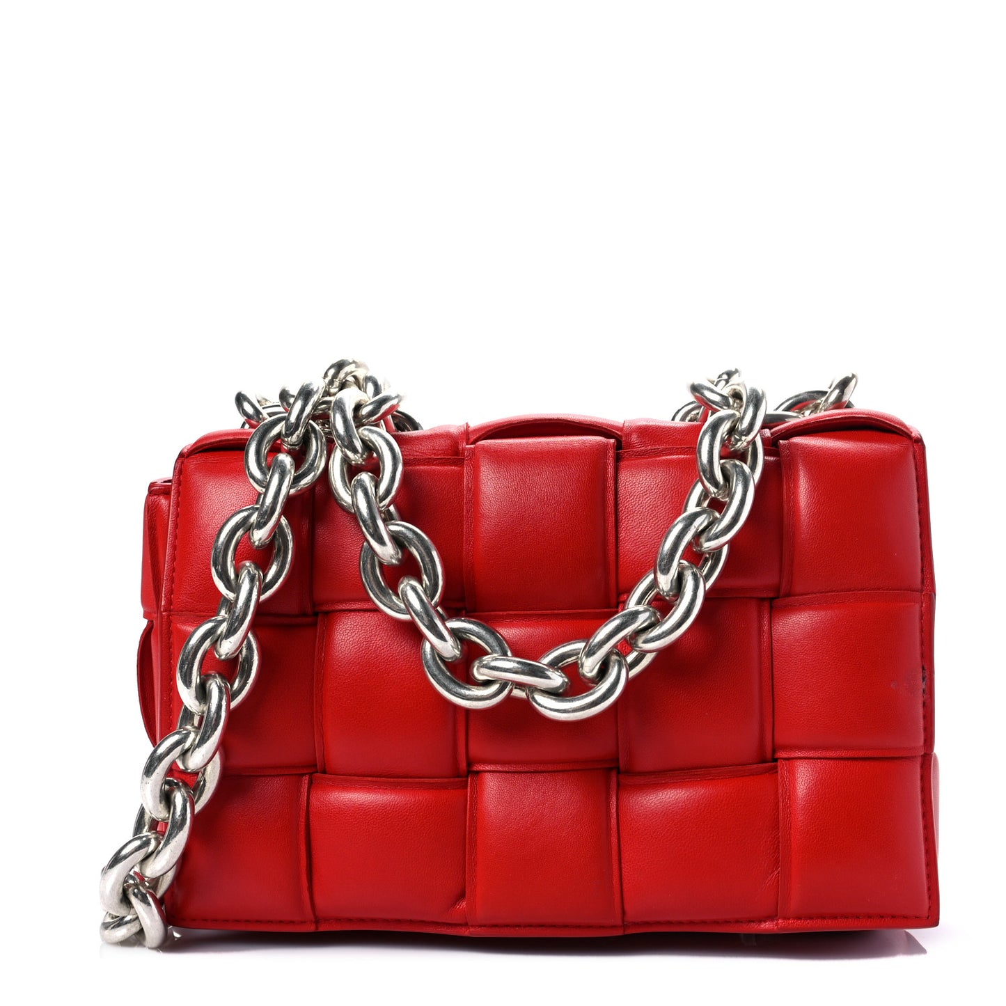 Lambskin Maxi Intreccio Padded Chain Cassette Crossbody Bag Nail Polish