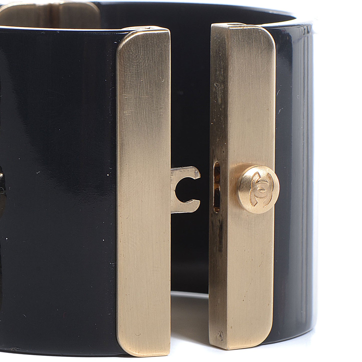 Resin CC Cabochon Cuff Black