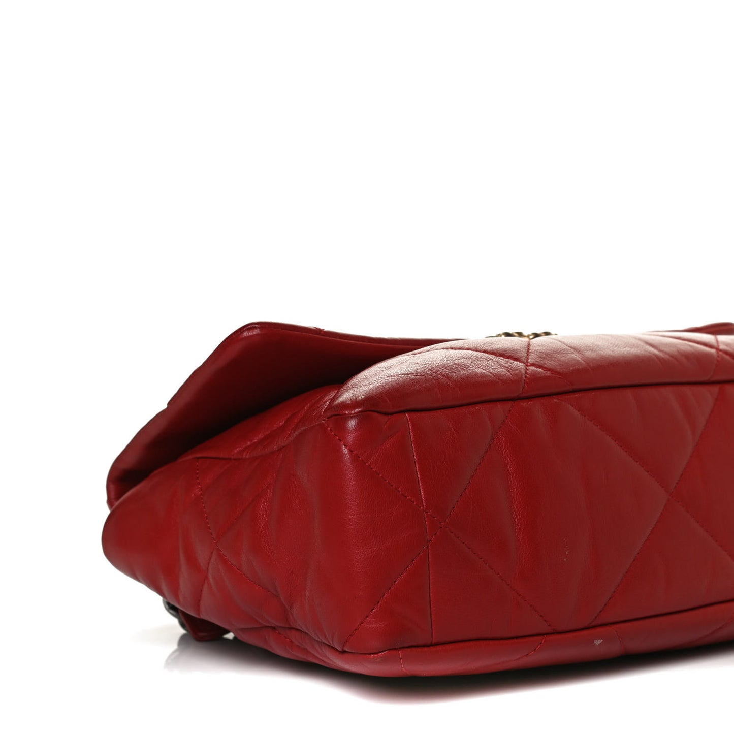 Lambskin Quilted Large Chanel 19 Flap Red