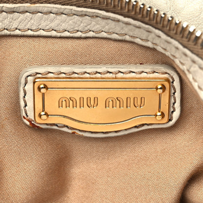 Miu Miu Vitello Soft Tote Talco 5 of 11