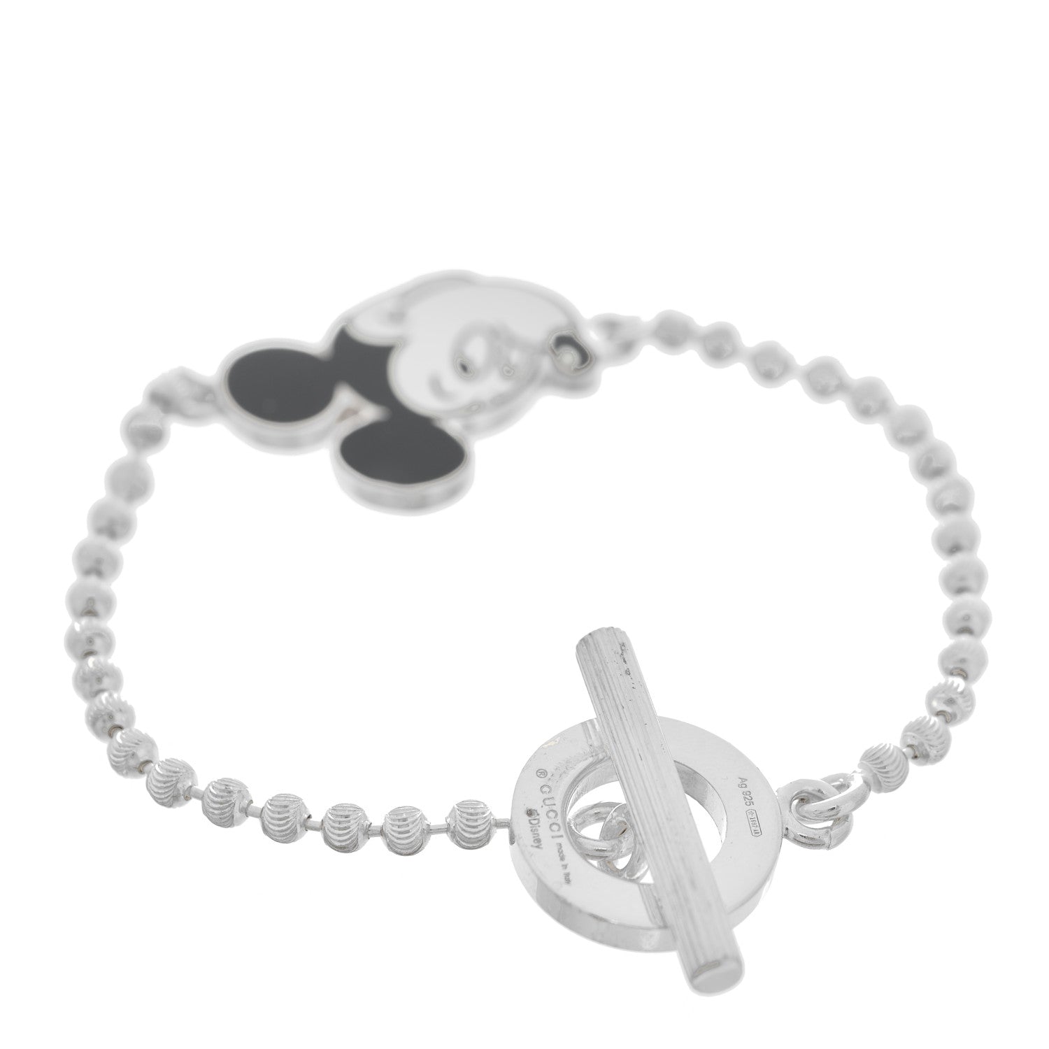 Gucci X DISNEY Sterling Silver Enamel Mickey Mouse Toggle Bracelet 2 of 3