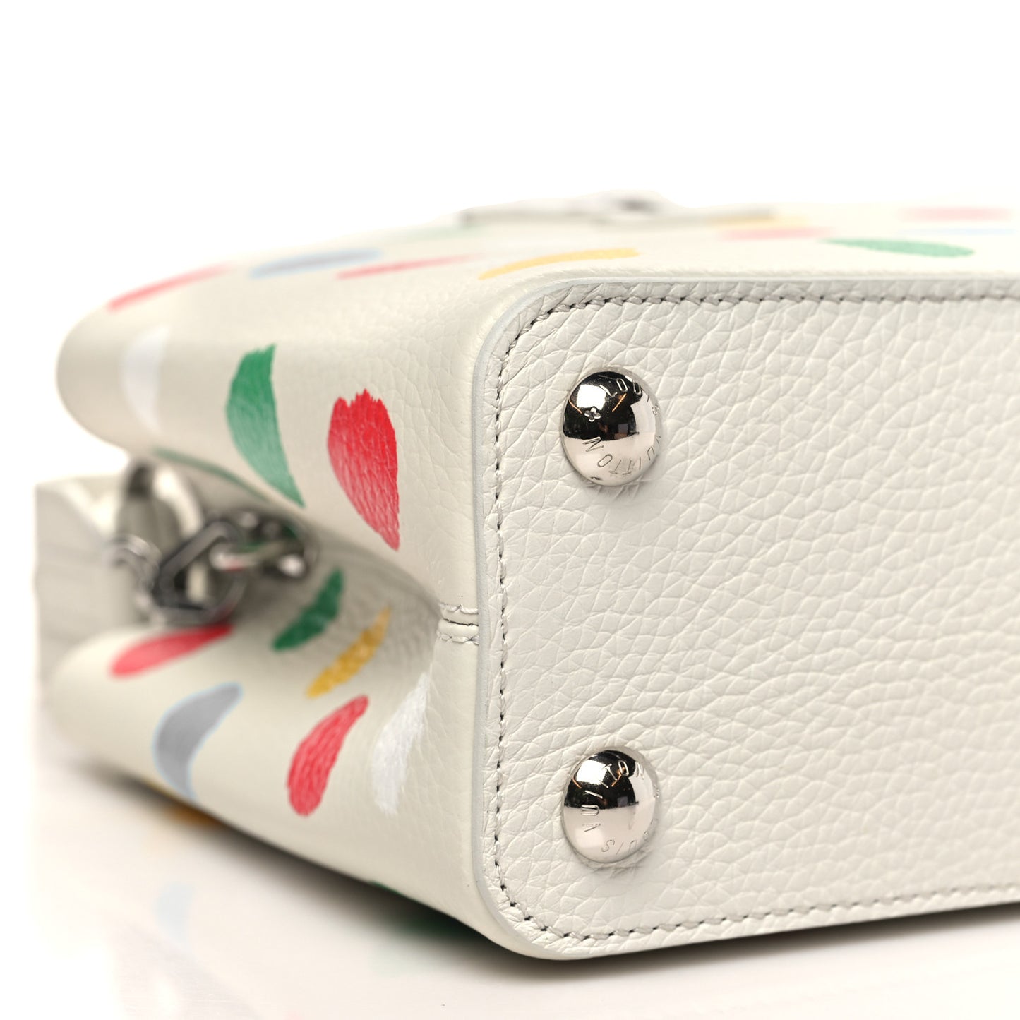 LV X YK Taurillon Capucines BB White