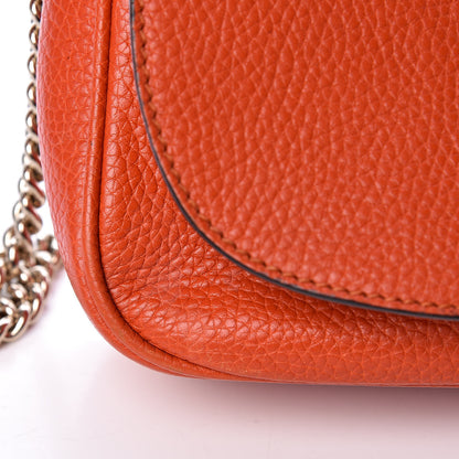 Gucci Pebbled Calfskin Medium Soho Flap Crossbody Sun Orange 12 of 12