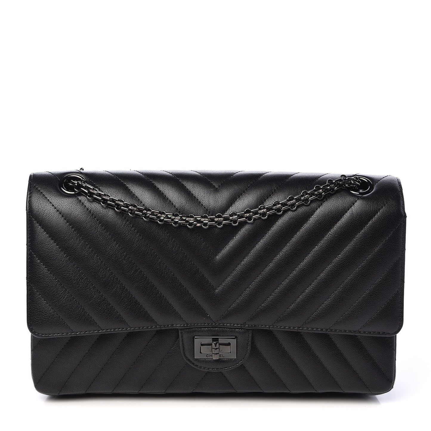 Sheepskin Chevron Quilted 2.55 Reissue 226 Flap So Black