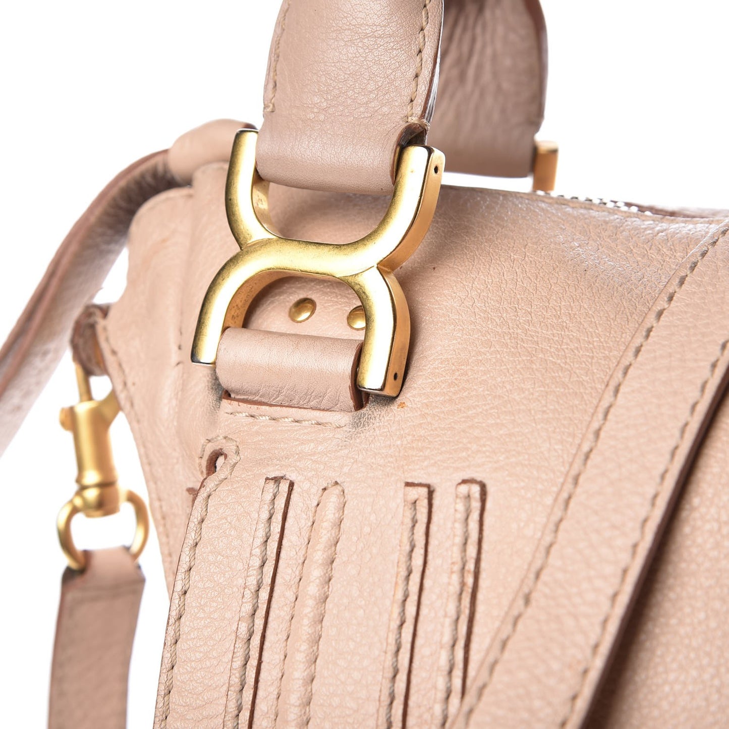 Calfskin Medium Marcie Satchel Nude Pink
